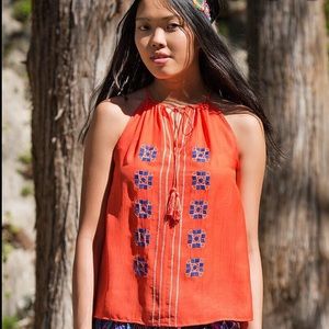 Embroidered Boho Top